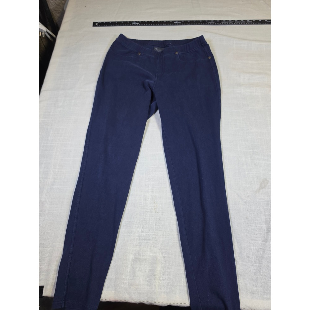 Lildy Navy Blue Denim Jeggings Stretch Pull On Pants Size L/XL